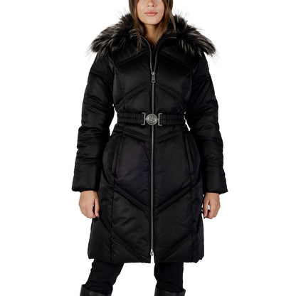 Guess Giubbotto Donna - Piumino Lungo con Pelliccia e Cintura