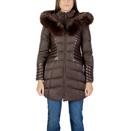 Guess Giubbotto Donna - Piumino Lungo in ecopelle e ecopelliccia - Eleganza Invernale