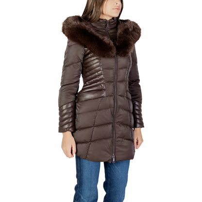 Guess Giubbotto Donna - Piumino Lungo in ecopelle e ecopelliccia - Eleganza Invernale